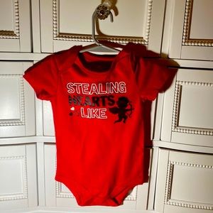 Red Valentines Day Onesie. Size 18 months